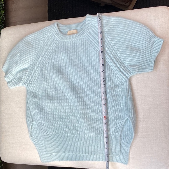 EUC Lou Lou Studio Crew Neck Knit Short Sleeve Sweater in Mint color - Picture 9 of 9